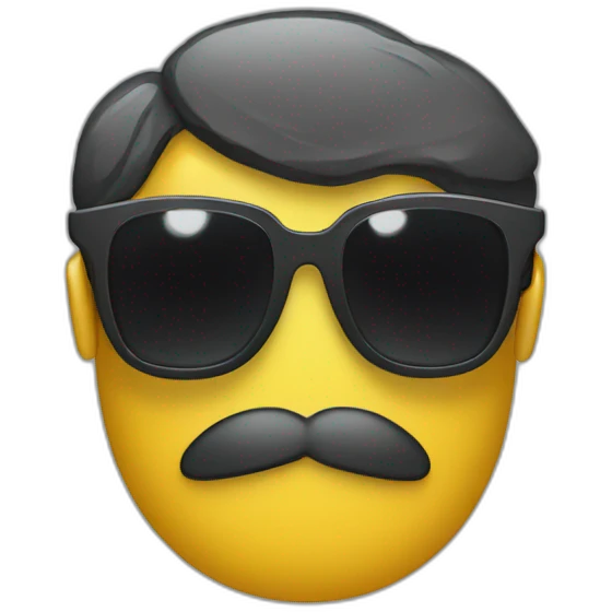 a paperclip with sunglasses on it emoji