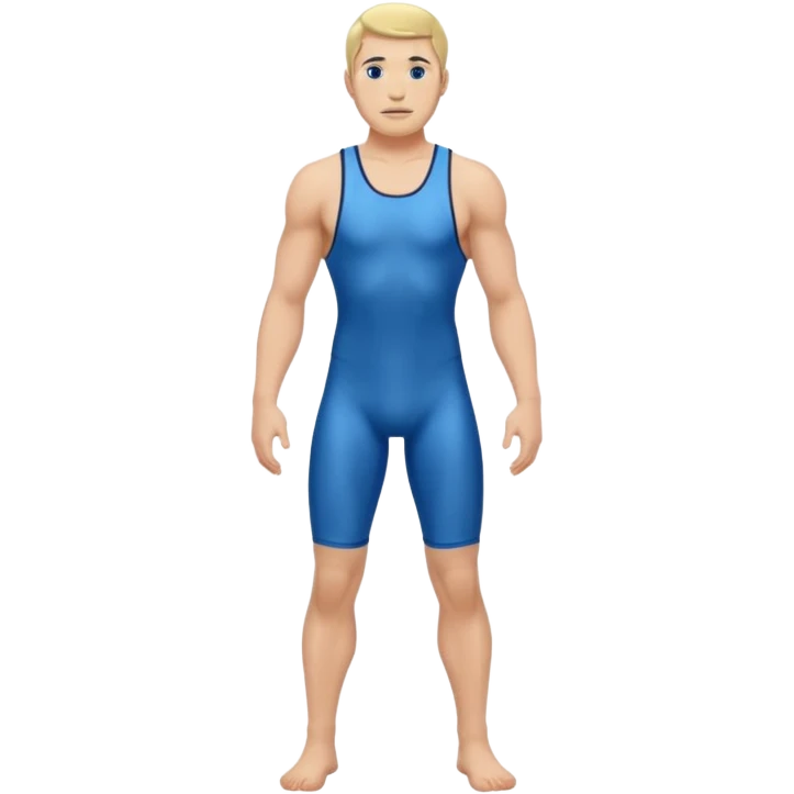 blue wrestling singlet emoji