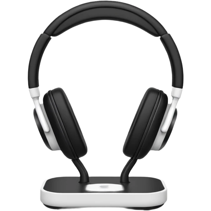headphones holder/stand white emoji