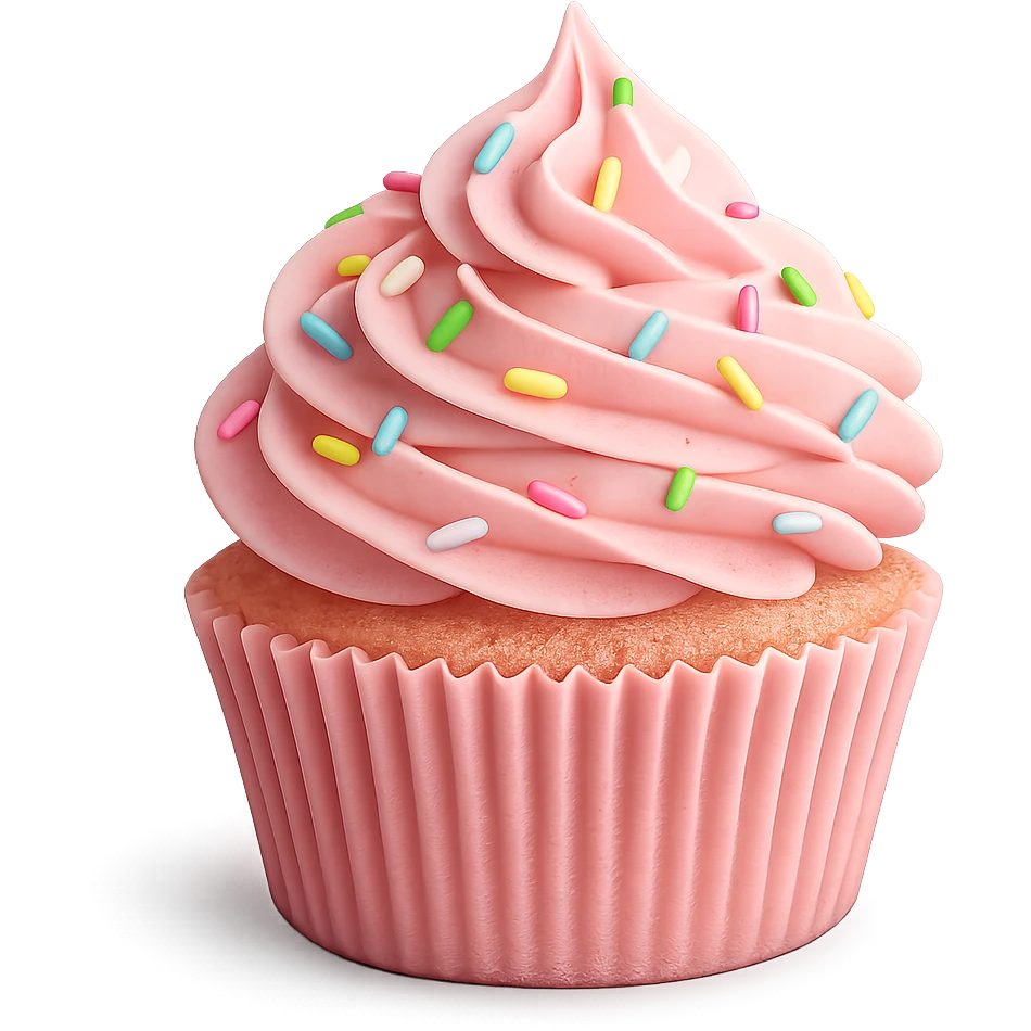 pink cupcake emoji