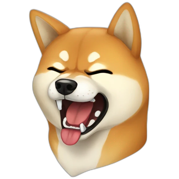super angry shouting shiba emoji