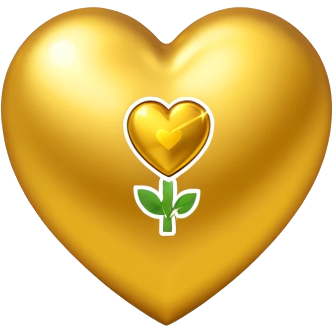 A golden heart with a money pattern around it emoji