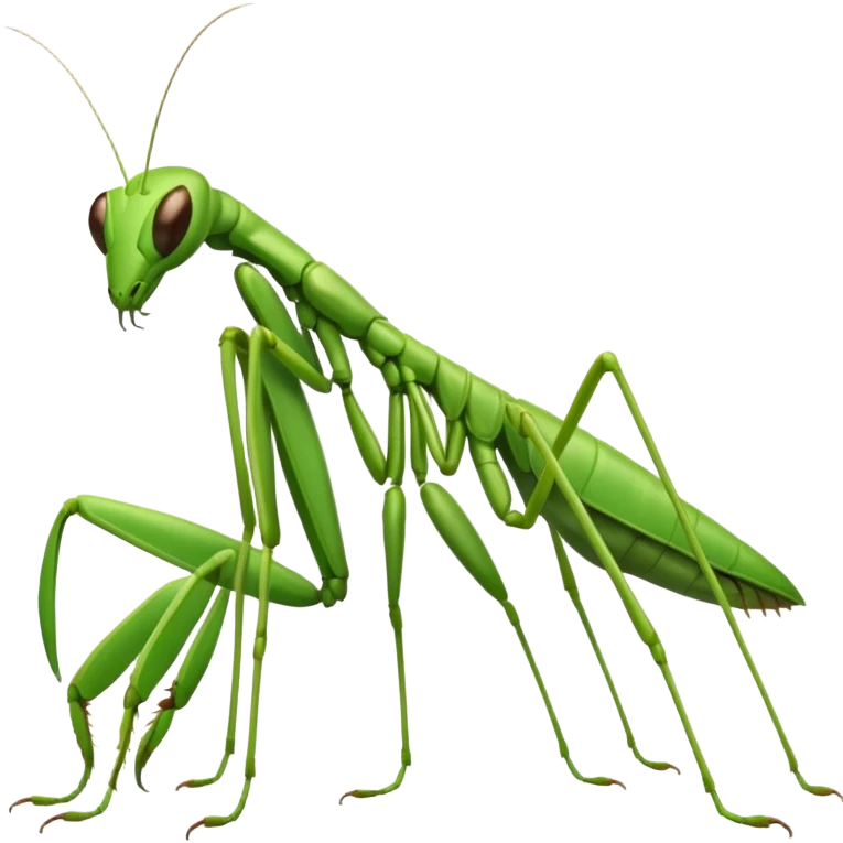 Cartoon generated female praying mantis in a bent over stripper pose emoji