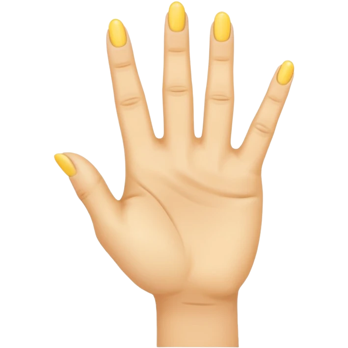 A yellow hand with index and middle finger up pointing on its side emoji