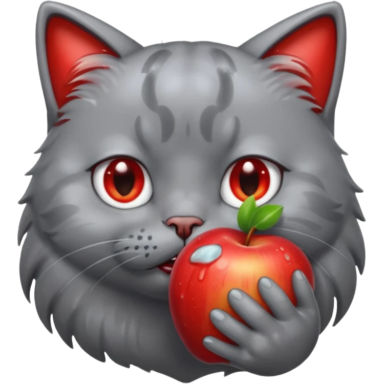 appel and a cat crying emoji