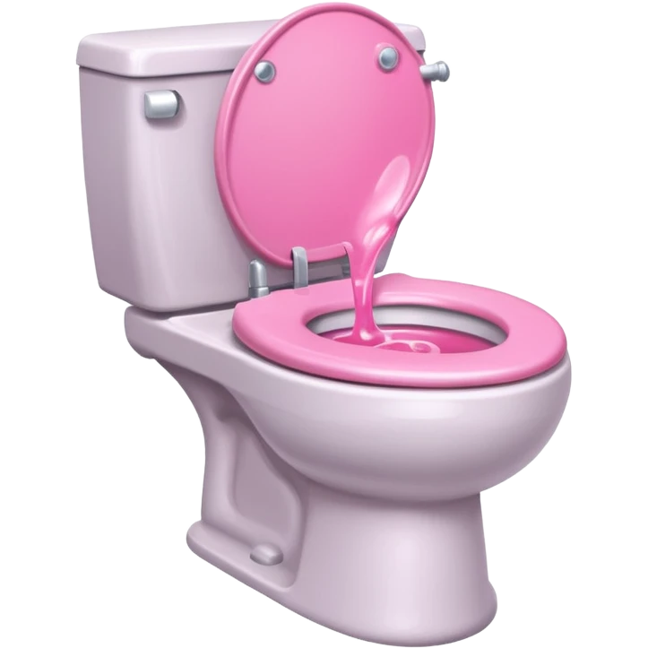 Pink liquid toilet emoji