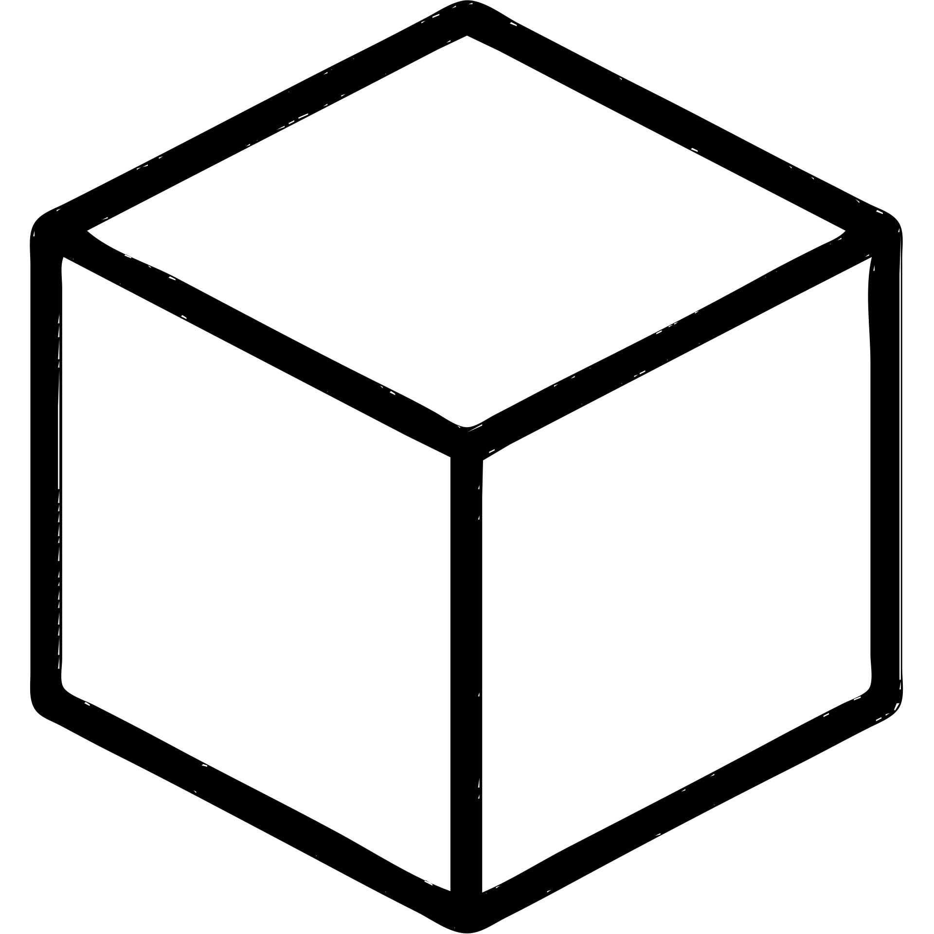 indigo cube, outlined with indigo emoji