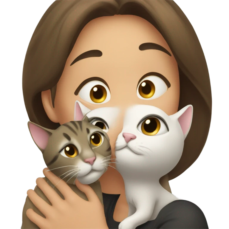 cat kissing women emoji