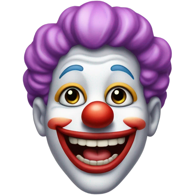 Friendly clown drooling emoji