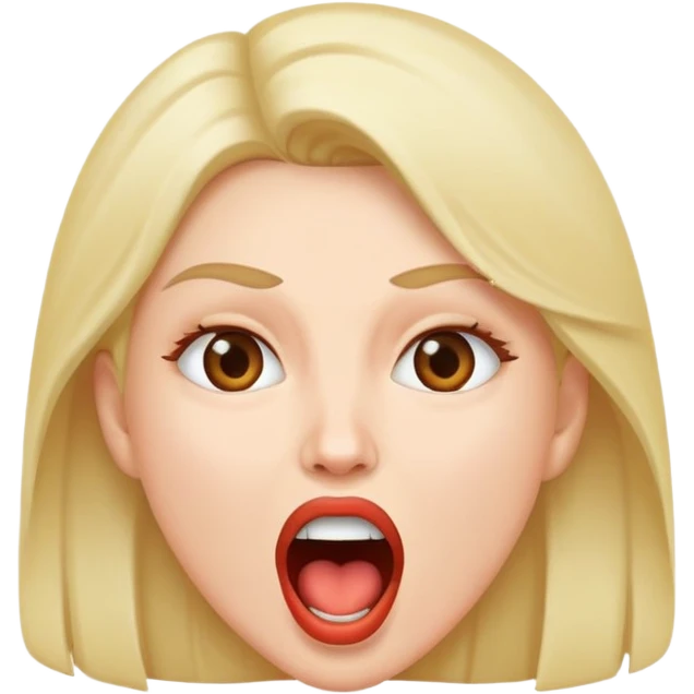 Female with her mouth open emoji
