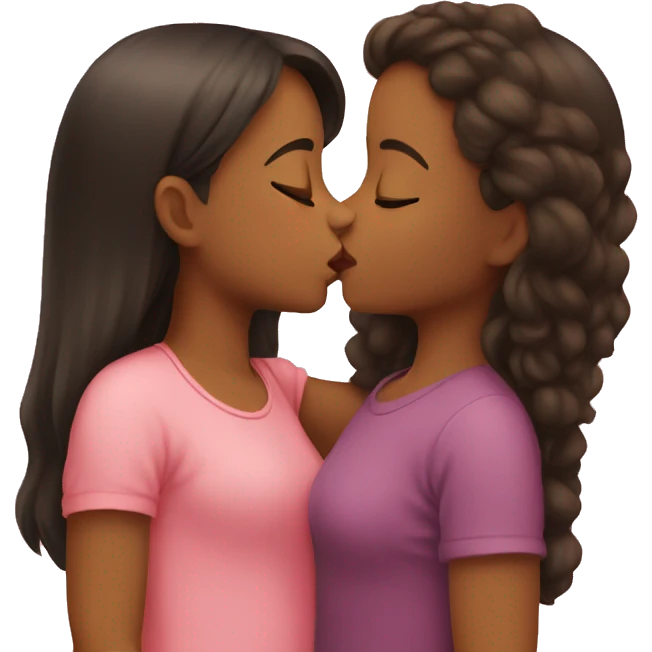 Girl kisses girl emoji