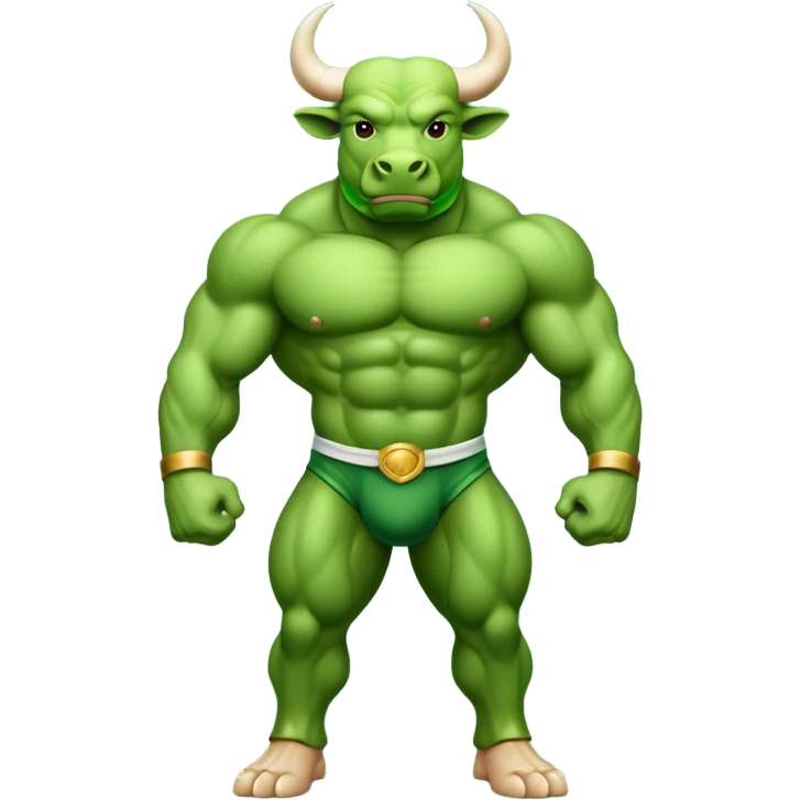 Green bull emoji