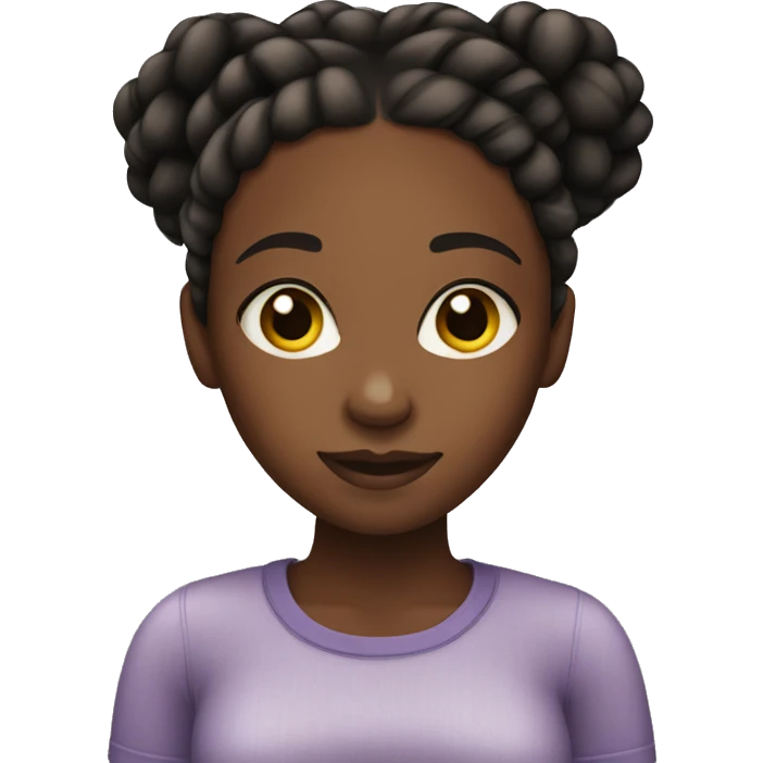 black girl with braids emoji