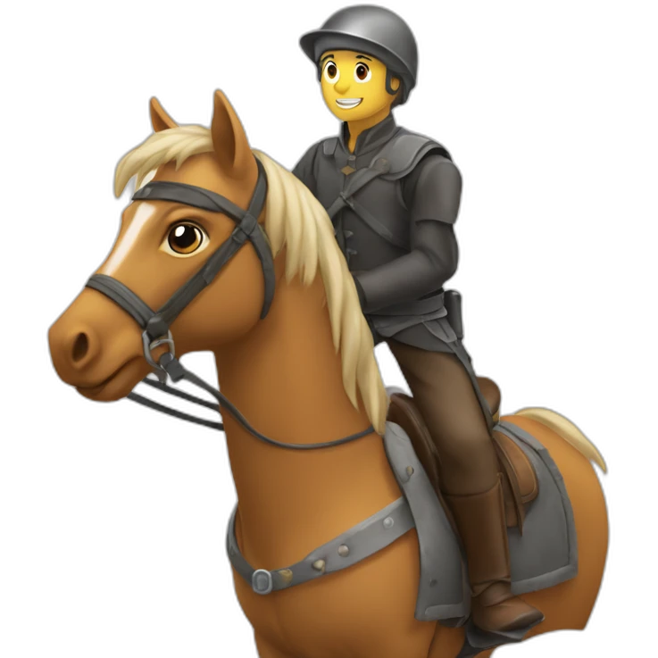Tibo Nshape sur un cheval emoji