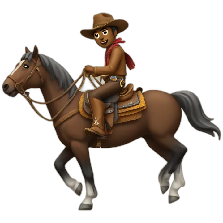 Cowboy on horse emoji