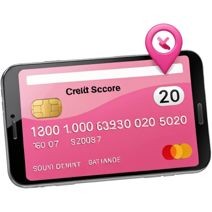 pink credit score check emoji