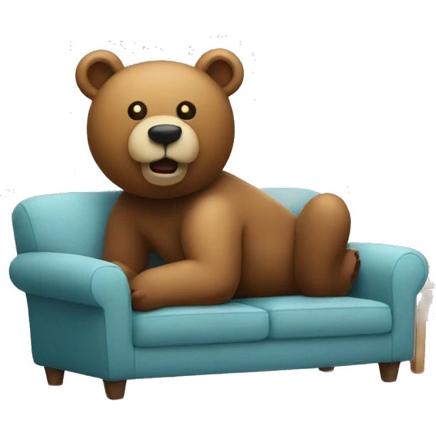 A bear building a couch  emoji