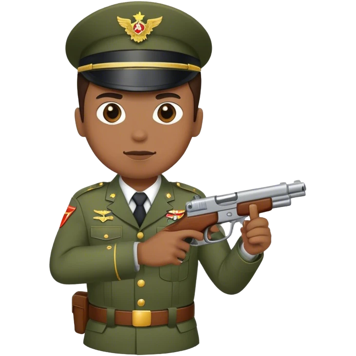 The Military With gun emoji