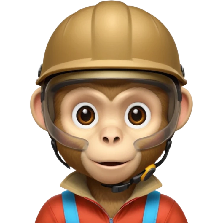 monkey with bicycle helmet emoji