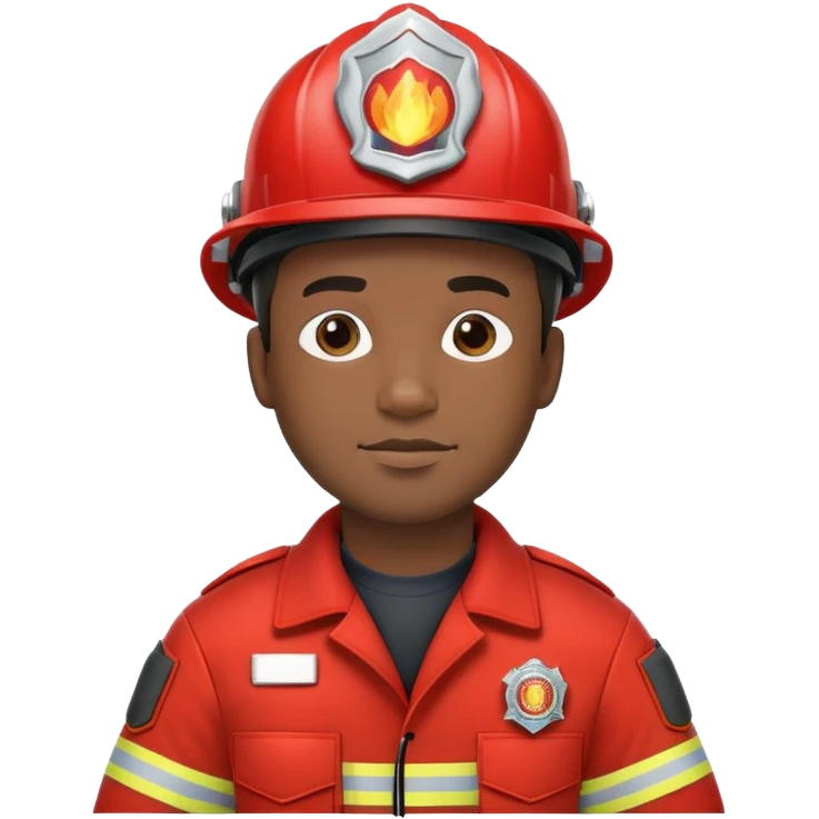 Ight black male firefighter emoji