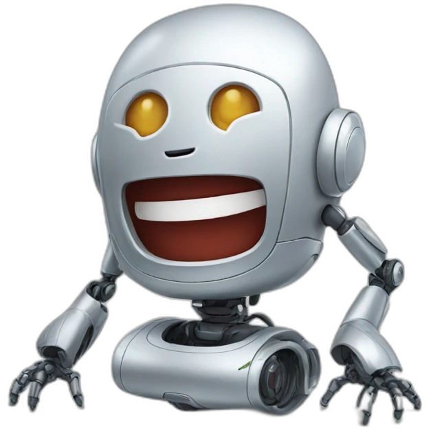 laughing robot emoji