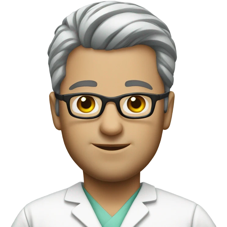white man surgeon glasses  emoji