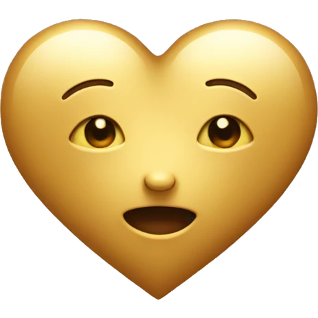 Heart with golden colour  emoji