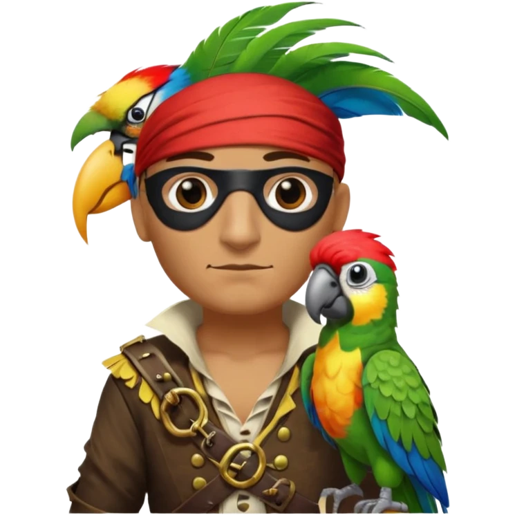 pirate and parrot emoji