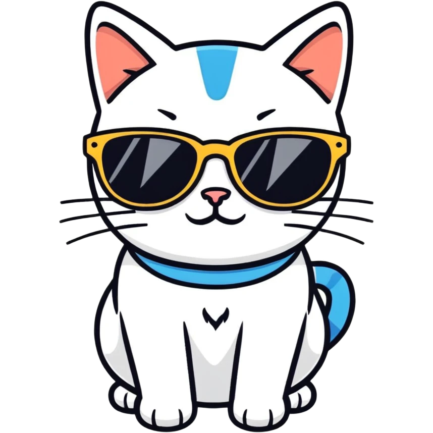Cat with sunglasses emoji
