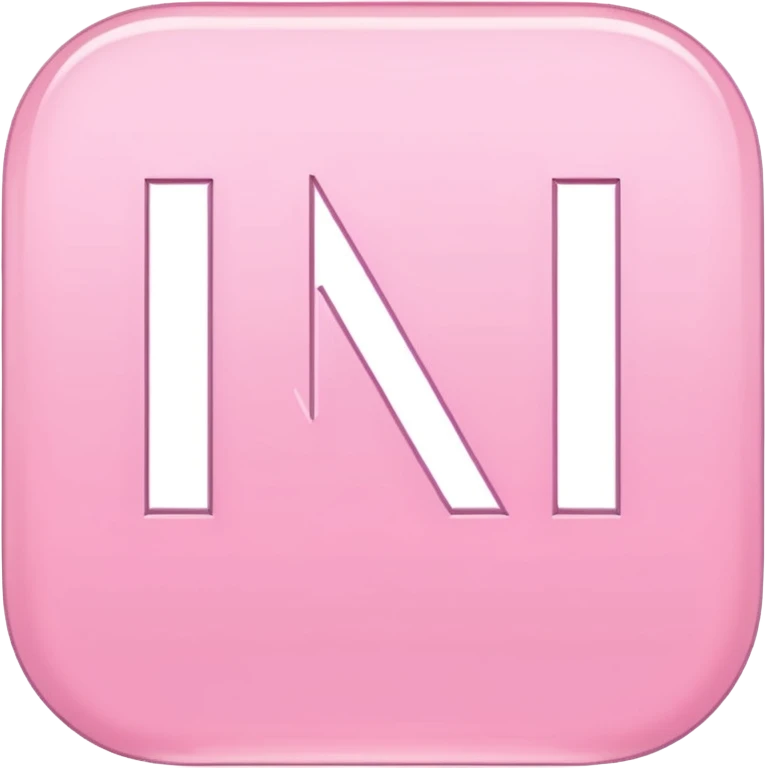 Netflix accurate aesthetic "N" logo in pastel pink emoji