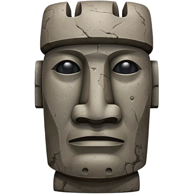 create moai image with average face emoji