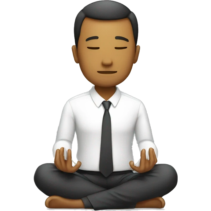 businessman meditating emoji