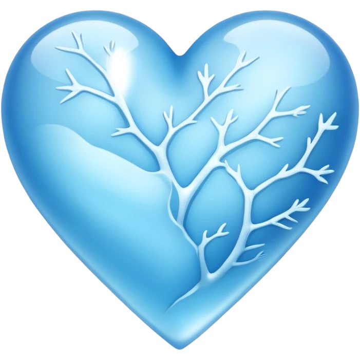 Un corazón congelado emoji
