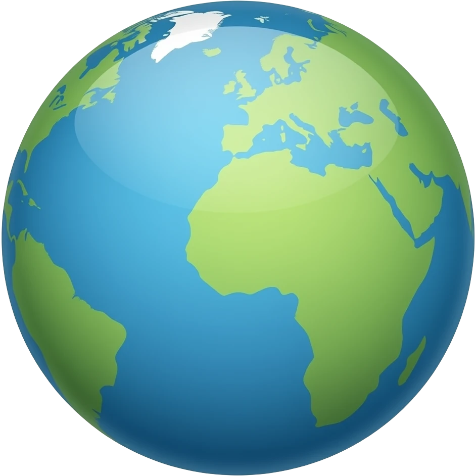 Earth without background emoji