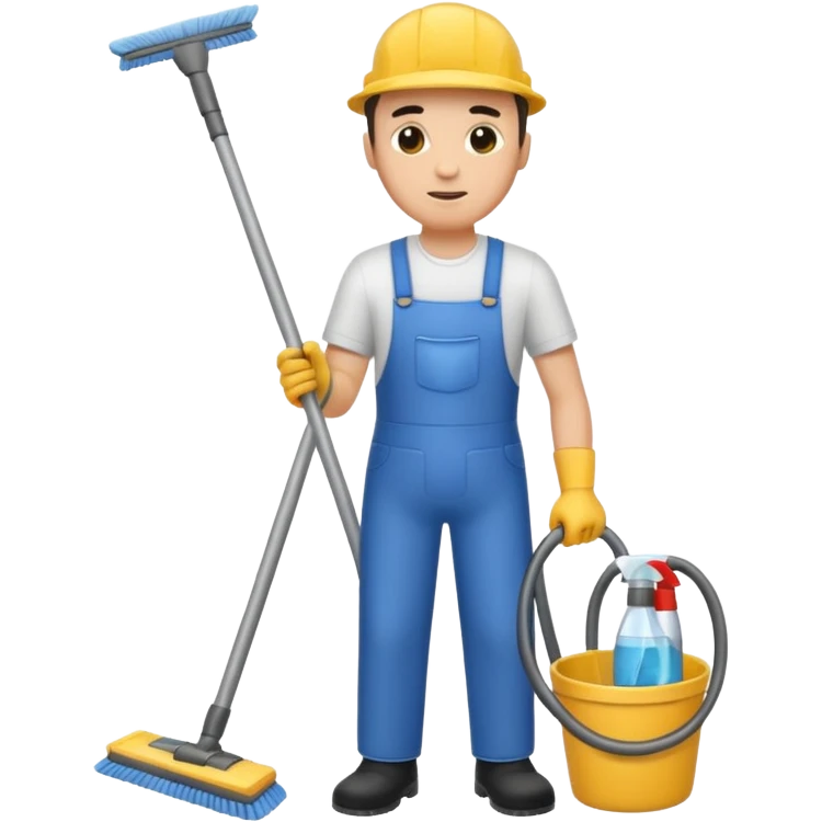 man cleaning emoji