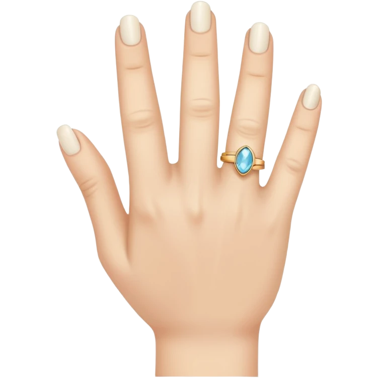 Hand with the ring finger down emoji