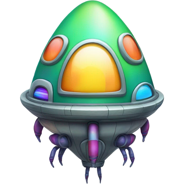 cute alien ship emoji