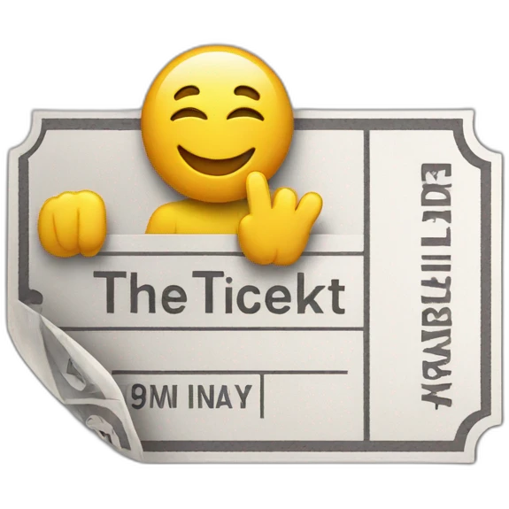 use the ticket emoji and add the number one on it emoji