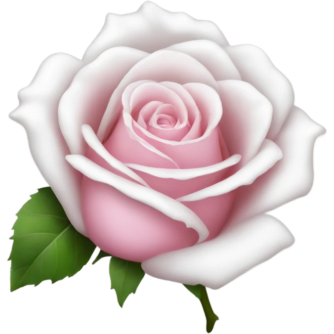 white and pink rose emoji