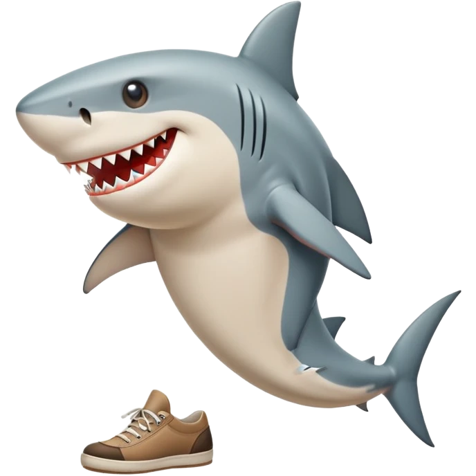 Shark wearing shoes and he has only 2 legs Italian brainrot tralalelo tralala emoji