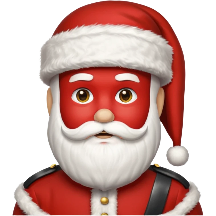 Santa with soldier helmet emoji