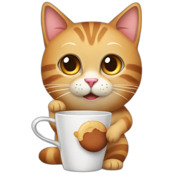 cat-with-cup-of-coffie emoji