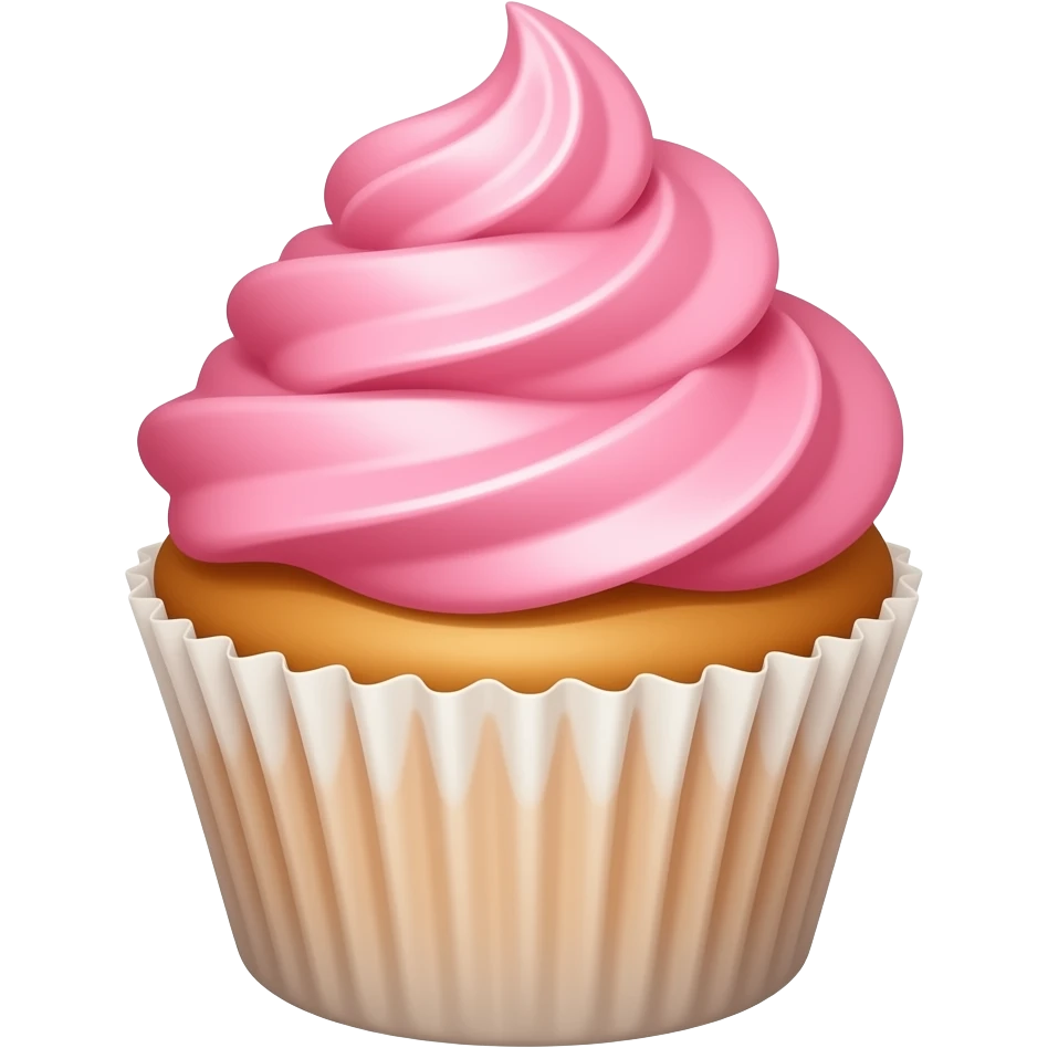 Cupcake with pink icing emoji