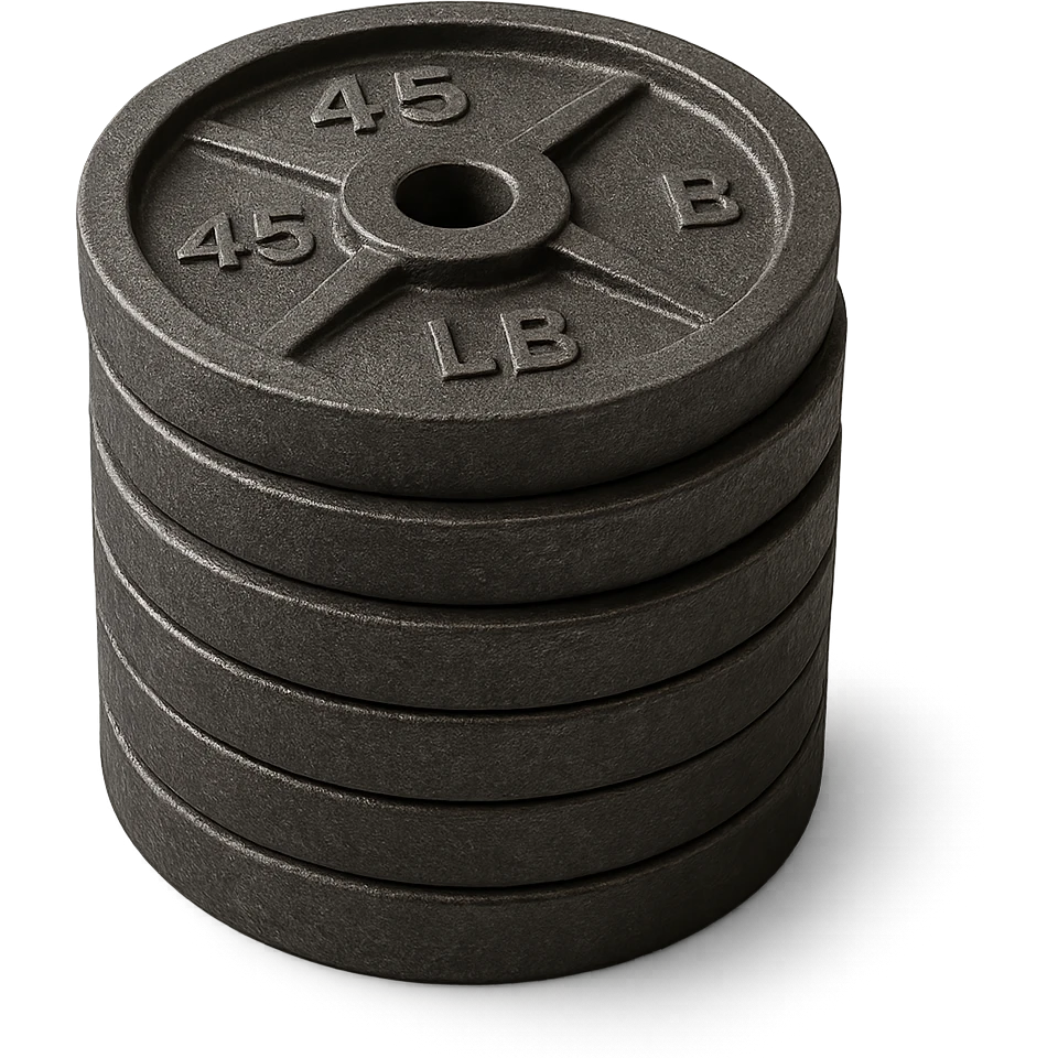 pila di dischi da palestra, iperrealistica 4k emoji