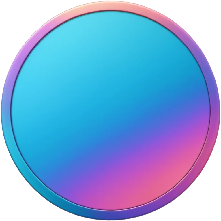 
coin color in in gradient of turquoise, blue, pink, purple, and coral metal texture
Rotate coin 125 degree  3d effect emoji