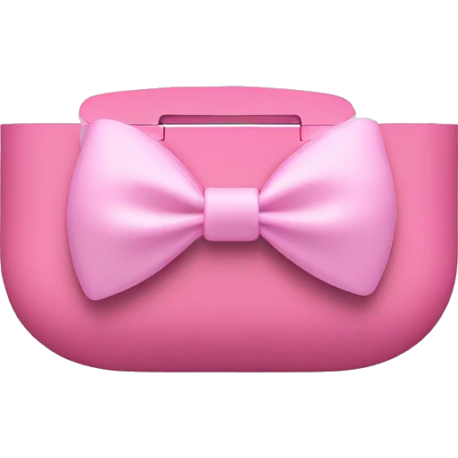 Pink apple airpods pro with bow emoji