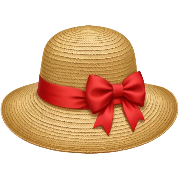 sun hat with a red bow emoji