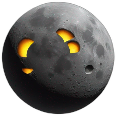 The moon after being hit by a massive asteroid emoji
