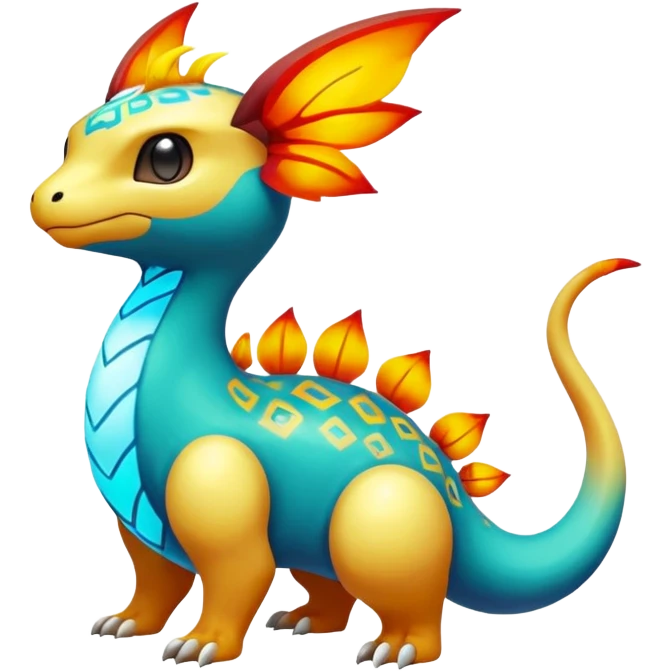 Elemental magical colorful exotic Pokémon-Fakémon-creature emoji