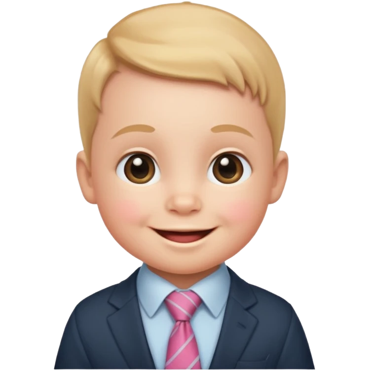 baby with tie emoji